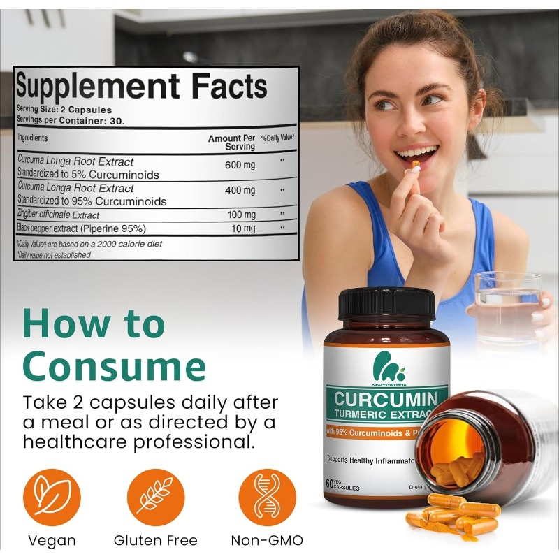 Suplemen Nutrisi Kunyit Kurkum - Turmeric Curcumin Capsule ulasan dan harga